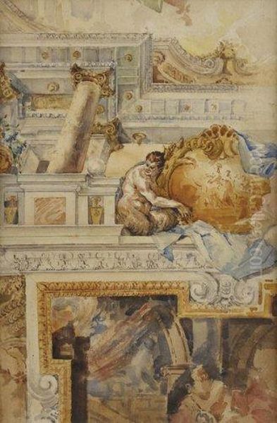 Details D'un Decor D'eugene Delacroix Pour Un Plafond Delibrairie - view 1
