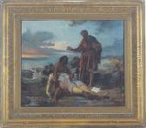 Caesar Before The Body Of Pompey by Eugene Delacroix