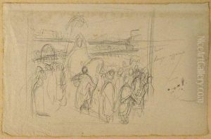 Etude Pour Muley Abd Err 
Rhahmann, Sultan Du Maroc, Sortant De Sonpalais De Mequinez, Entoure De 
Sa Garde Et De Ses Principauxofficiers