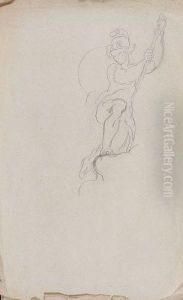 Etude Pour La Figure De Saint Michel Pour Le Tableau Saint Michelterrassant Le Demon