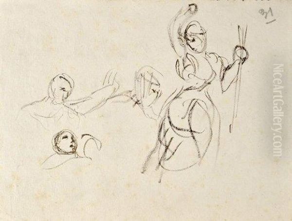 Etude Pour La Figure De La Liberte Du Tableau La Liberte Guidant Lepeuple - view 1