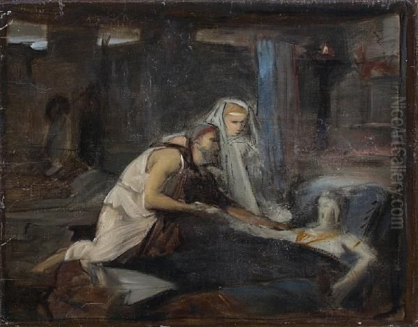 Sketch Of Christ Healing A Sick Man - view 1