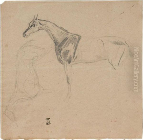 Feuille D'etudes De Chevaux De Course - view 1