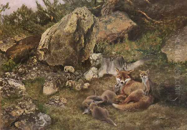 A Family of Foxes - view 1