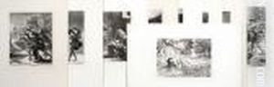 9 Plates From Hamlet by Eugene Delacroix