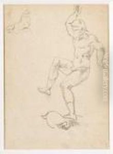 Etude D'homme Casque by Eugene Delacroix