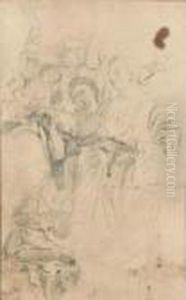 A) Etude Pour Une Scene Religieuse by Eugene Delacroix