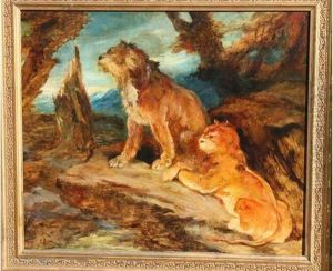 D Apres Les Felins by Eugene Delacroix