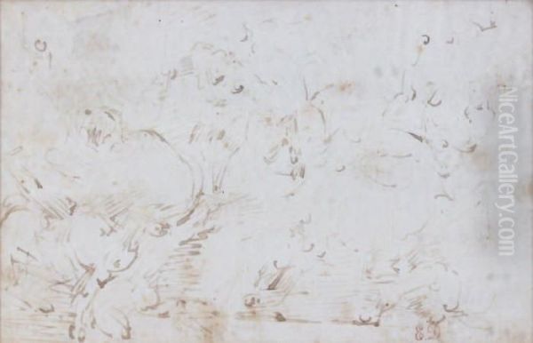 Etude Pour La Chasse Au Lion Plume - view 1