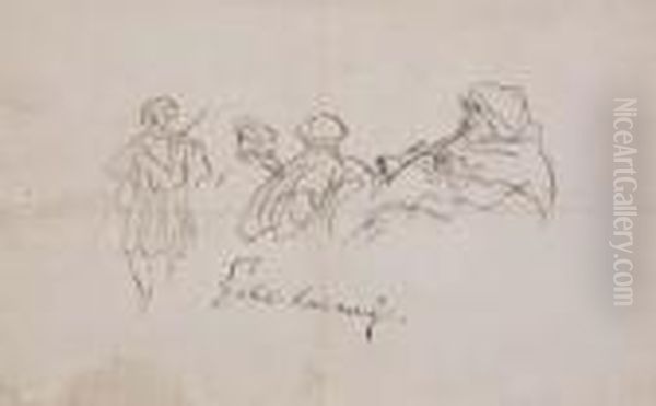 Study Of Four Arab Man - view 1