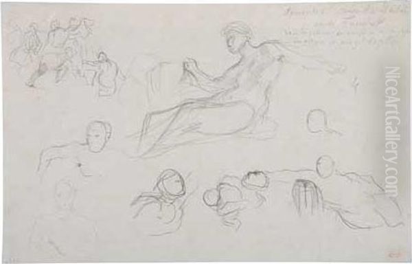 Studies For The Galerie D'apollon After Dubois Andfreminet - view 1