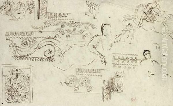 Etudes D'ornements Architecturaux
Plume Et Encre Brune - view 1