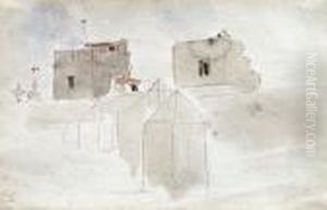 Deux Maisons Marocaines Avec Terrasse by Eugene Delacroix