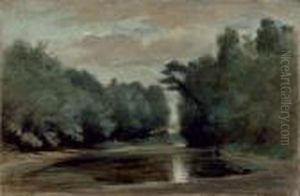 L'etang De Beauregard Dans La Commune Le Louroux by Eugene Delacroix