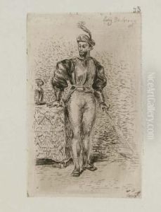 Un Homme D'armes by Eugene Delacroix