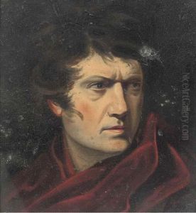 Portrait Of Napoleon, Bust-length In A Red Cloak