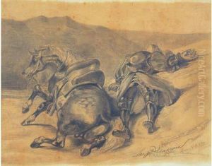 Cavalier Desarconne Et Cheval