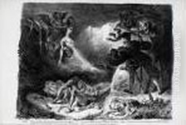 Planches Pour Faust, Tragedie De M. De Goethe. A Paris, Chez Ch. Motte, Editeur, 1828. - view 1