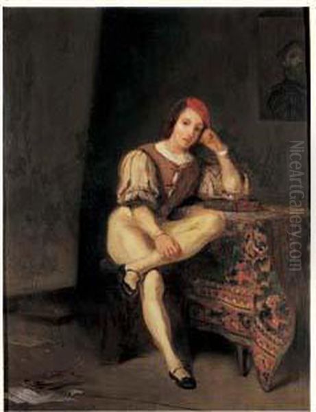 Le Jeune Raphael Meditant Dans Son Atelier - view 1