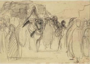 Etude Pour La Reception Du Comte De Mornay Par Le Sultan Du Maroc Muley-abd-err-rhahmann