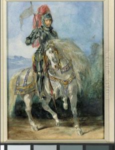 Chevalier En Armure by Eugene Delacroix