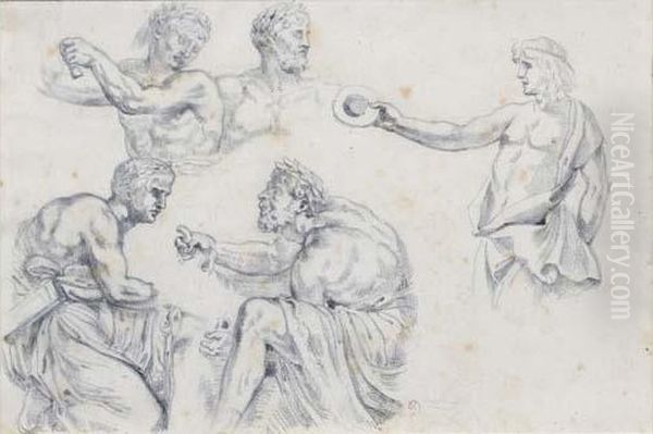 Trois Etudes De Personnages Du Xvie Siecle - view 1