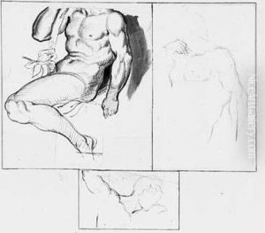 Feuille D'etudes (recto) by Eugene Delacroix