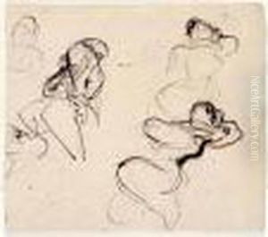 Etudes De Figures by Eugene Delacroix