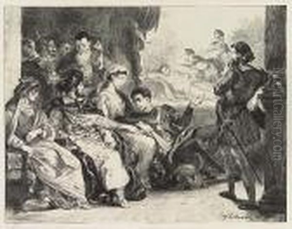 Hamlet Fait Jouer Aux Comediens La Scene De L'empoisonnement De Son Pere - view 1