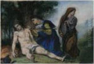 St. Sebastian Tended By The Holy Women by Eugene Delacroix