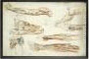 Etude De Muscles Du Torse Et Des Bras. by Eugene Delacroix