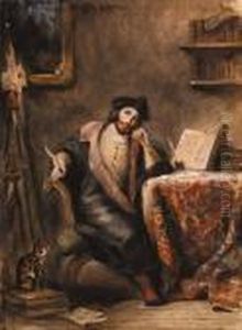 Faust Dans Son Cabinet by Eugene Delacroix
