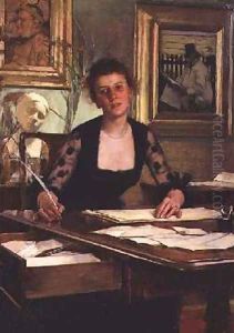 Portrait of the Artists Wife by Henry Herbert La Thangue