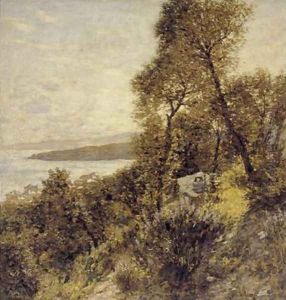 Ligurian Hillside by Henry Herbert La Thangue