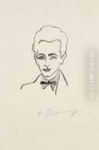 Portrait De Louis Aragon by Robert Delaunay