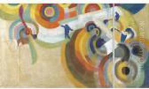 Hommage A Bleriot No. 2 (fragment) by Robert Delaunay