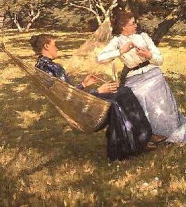 In the Orchard 1893 by Henry Herbert La Thangue