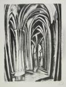 Saint-severin. - La Fenetre Sur La Ville by Robert Delaunay
