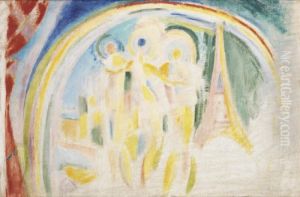 Les Trois Graces, Etude Pour La "ville De Paris", 1911-12 by Robert Delaunay
