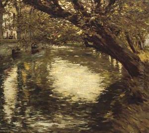 The Trout Stream, Provence by Henry Herbert La Thangue