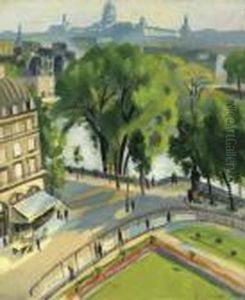 Vue Du Quai Du Louvre by Robert Delaunay