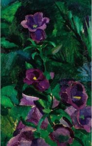 Fleurs And Nature Morte Au Vase: A Double-sided Painting by Robert Delaunay