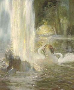 Reverie in the fountain by Gaston de Latouche
