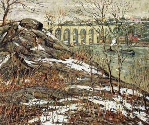 Harlem River in Winter by Ernest Lawson