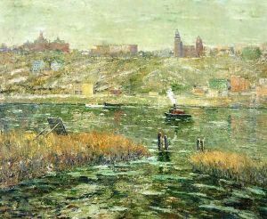 Harlem River I by Ernest Lawson