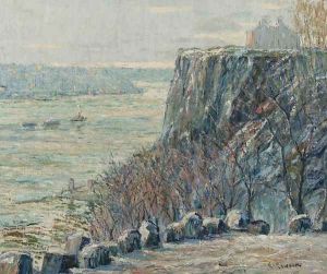 View of the Hudson by Ernest Lawson