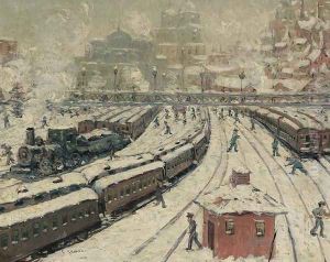 Old Grand Central by Ernest Lawson
