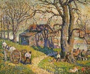 The Old Tulip Tree, Long Island by Ernest Lawson