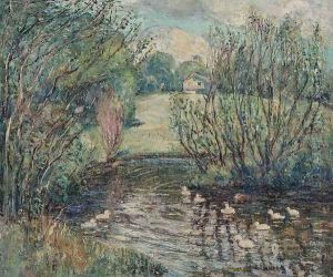 Duck Pond by Ernest Lawson