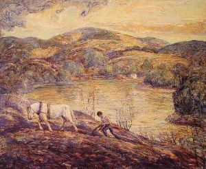 Ploughing by Ernest Lawson